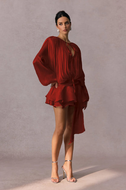 Elisa - Mini abito elegante con volant